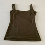 Free People  Intimately Tank Top XS Olive Green Square Neck Seamless Stretch Cami Photo 0