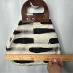 Julia Canright Canvas Paint Brush Strokes Tote Handbag Black and White Photo 4