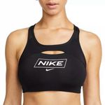 Nike NEW  Pro Dri-Fit Medium Support Non-Padded Graphic Sports Bra size S Black Photo 8