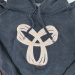 TNA Aritzia Gray Embroidered Logo Hoodie Women's XL Fleece Pullover Sweatshirt Photo 1