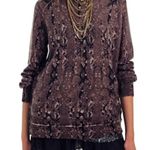 Free People NWT  We The Free Animal Style Cashmere Sweater Size L Photo 1
