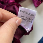 LF  Emma & Sam Hoodie Women Small Red Velvet Soft‎ Crop Knit Pullover Sweater Photo 4