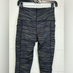 Free People Woman’s Roll Out Yoga Activewear Leggings Black and Yellow Sz Small Photo 6