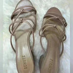 Schutz Sandal Princey Strappy Knotted Heel Womens Shoe Beige Leather Sz11 NWOT Photo 1