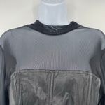 OLM Mesh Faux Leather Bustier Womens Crop Top Sz XL Y2K Goth Rave Festival Edgy Black Photo 1