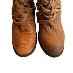 Free People  Carrera Braided Woven Leather Boot Vintage Tan Distress Photo 7