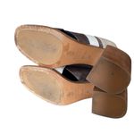 Brunello Cucinelli  Brown Tan Leather Heel Mule Slides size 40 size 10 Block Heel Photo 9