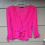 ZARA  TRF Pink Black Polka Dot Corset Front Top Small Photo 2