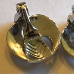 Sperry  Brand Vintage Silver Tone Retro Boho Clip On Earrings Photo 4