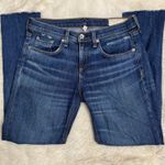 Rag and Bone  Dre Capri‎ Relaxed Raw Hem Knee Tear Jean in Dia Wash size 25 Photo 1