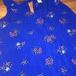 Old Navy  Royal Blue Floral Sleeveless Blouse XS Photo 1