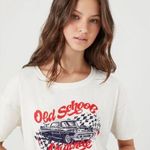 No Comment  car graphic short sleeve crop top Photo 2