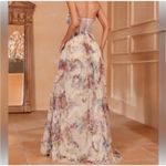 Faeriesty Ruched Bustier Ruffle Trim Hem Floral Print‎ Tube Corset Zip Dress 1xl Pink Size 1X Photo 1