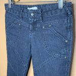 Free People Blue Pin Stripe Low Rise Skinny Jeans Size 26 Photo 5