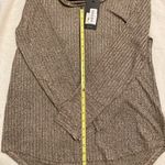 Jones New York NWT szM long sleeve heathered grey tan cowl neck high low tunic Photo 8