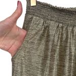 Anthropologie NWT Womens Metallic Gold Pull On Jogger Pants Lounge Size Small Photo 8