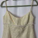 Vintage Badgley Mischka 90's Y2K Cocktail Dress Cream White Gold Brocade Size 6 Photo 1