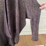 Cecico Womens Brown Navy Blue Drape Open Front Cardigan Sweater Pockets L Photo 4