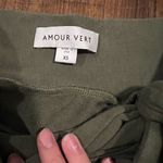 Amour Vert Aria Reverie Green Terry Midi Tie Bow Skirt Women’s Size XS Photo 7