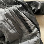 Vintage Leather Bomber Jacket Black Size XL Photo 6