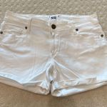 Paige  White Denim Cuffed Shorts Size 26 Photo 1