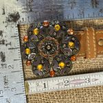 Vintage Womens Tan Full Grain Leather Trouser Belt Size 32 Photo 8