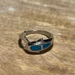 Blue Opal 925 Sterling Silver Dolphin Ring Photo 7
