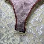 Free People  Brown white Ribbed Bustier Bodysuit xs/s like new condition Photo 3