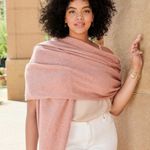 NWT New 100% Cashmere Scarf Wrap Long Womens Tan Ryllace Brown Taupe Photo 11