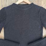Prada Ribbed Knit 100% Wool Crew Neck Sweater in Black Size 38 / Extra Small Photo 2