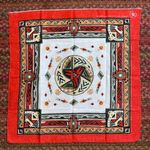 RED VINTAGE WAMCRAFT BANDANA MADE IN USA Green Photo 2