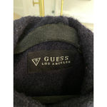 Guess  Los Angeles Wool Coat Navy Asymmetrical Zip Quiet Luxury Cottagecore Trend Photo 5
