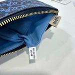 Coach -Corner Zip Wristlet Pouch- (NWT) Blue  Monogram Print Photo 4