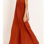 Indah NWT  Size XSmall - Scarlet Palazzo Jumpsuit Mole Halter Neck Flared Leg Photo 1