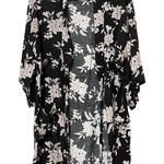 Spiritual Gangster Black Floral Kimono Cardigan Duster Womens OS Boho Festival Photo 0