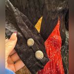 Vintage Circle T Western Velour Patchwork Maxi Dress Sz S Circus Witchy Peasant Black Photo 3