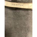 GESTUZ Metallic Double Breasted Blazer Dress Taupe Satin Shiny Black Photo 3