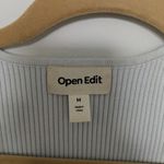 Open Edit  Light Gray/Blue Ribbed Sweater Sz M Photo 3