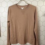 Daily Ritual from Anthropologie Tan Cotton Blend Sweater Photo 0