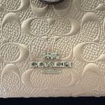 Coach  Medium Corner Zip Wallet Signature Debossed Patent Leather Pink Hue Photo 1