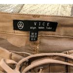 Missguided Vice Sz 6 High Waist Tube Beige Denim Jeans Lace Up Closure FAB! Photo 8
