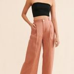 MINKPINK  Dylan Peach Wide-Leg Pants Small Photo 0