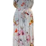 Plum Pretty Sugar White Floral Strapless Casual Women’s Maxi Dress Bridesmaid L White Size L Photo 0