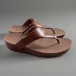 FitFlop  Women's LuLu Leather Toepost Thong sandals AD3-592 Light Tan US Women 8 Photo 1