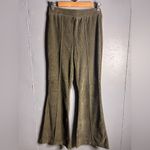 Aerie  Groove-On Rib Velour Flare Pant Nomad Olive Size S Photo 2