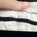 Talbots  Tamarind Stripe Square Neck Top Size Large Petite White & Black‎ Cotton Photo 3