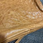 Maxon Collection Pebbled Genuine Leather Crossbody Purse made in Italy zipper Tan Photo 9