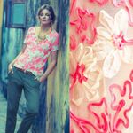 Anthropologie  Meadow Rue Lace Sheer Floral Top Photo 1