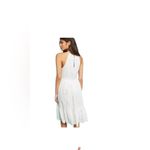 Maeve Anthropologie  White Eyelet Sundress Sz 2 High Neck Full Skirt Cruise Vacay Photo 4