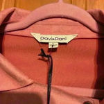 Davi & Dani Pink flowered jacket. Lightweight suede material. Photo 2